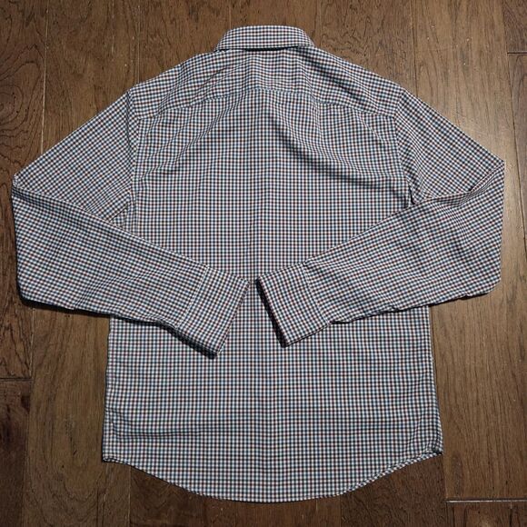 UNTUCKit Shirt Slim Fit Performance Long Sleeve Button Down Nylon Checked Small - Picture 5 of 9